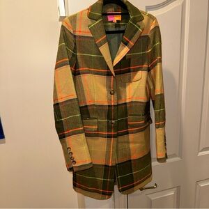 Vilagallo Multicolor Plaid Blazer Anthropologie